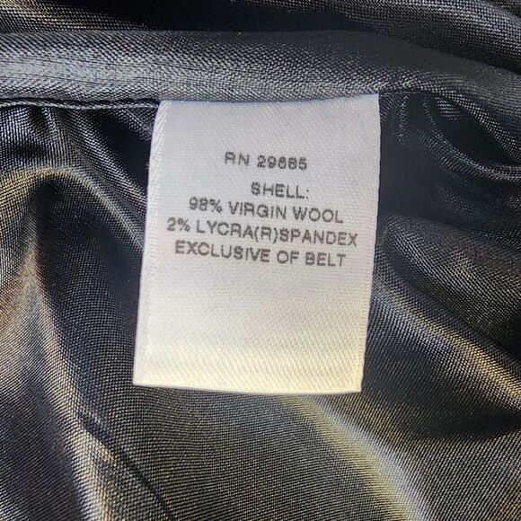 Vintage Pendleton Blazer Womens 14 Gray Virgin Wool Twill Belted Career Coat USA - Picture 16 of 16